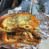 best bbq pulled “pork” sandwich i’ve ever had!! at The Greener Kitchen in Baltimore