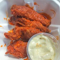 buffalo wings! Yum! at The Greener Kitchen in Baltimore