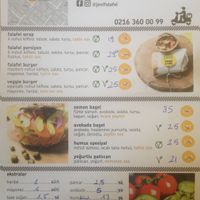 Menu page 1 at Jeni Falafel & Rolls in Istanbul