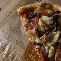 Basic crust with tomato sauce, vegan cheese, toppings at Blaze Pizza - Valley Plaza Mall in Bakersfield