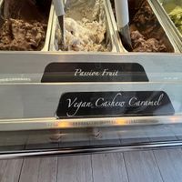 Clearly marked Vegan options   at Isle of Gelato in Galle