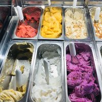 The 5 sorbets (bottom 3 and top 2) at Isle of Gelato in Galle