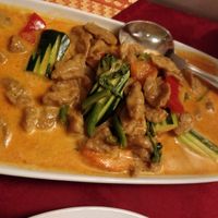 Mock duck panang curry at Bann Thai Restaurant in Cromer