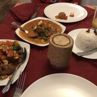 Chilli mock duck (V1) and Penang Curry (V5 I think) at Bann Thai Restaurant in Cromer