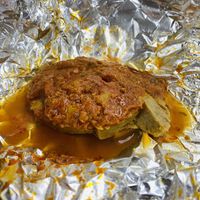 Soy meat with tomato sauce   at Kinugawa Park Hotels in Nikko