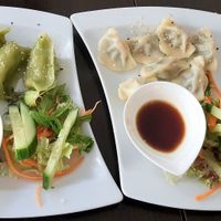 2 different kinds of dumplings #Veganuary at Tiger Club in Berlin