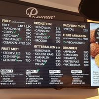 Menu (August '19) at Pomms' in Gouda