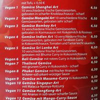 Vegan takeaway menu. at Miss Saigon - Hildesheimer in Hannover