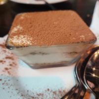Tiramisu dessert at Pura Vita in West Hollywood