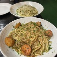 Seafood pasta  at Pura Vita in West Hollywood