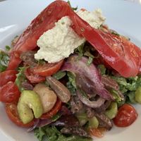 Greek Goddess salad - the salad special of the day  at Pura Vita in West Hollywood