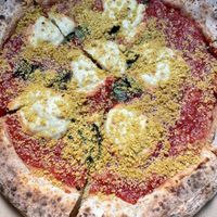 Margherita pizza   at Pura Vita in West Hollywood