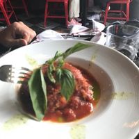 Lasagna. Pretty small but very tasty! at Pura Vita in West Hollywood