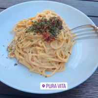 Carbonara - perfection  at Pura Vita in West Hollywood