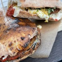 Eggplant sandwich   at Pura Vita in West Hollywood