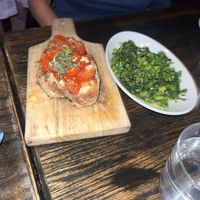 Bruschetta & Broccolini with white beans   at Pura Vita in West Hollywood