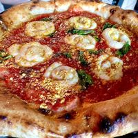 margherita pizza  at Pura Vita in West Hollywood