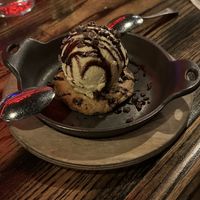 Chocolate Chip Cookie with Pistachio Ice Cream  at Pura Vita in West Hollywood