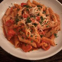 Spicy penne pasta   at Pura Vita in West Hollywood