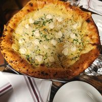 Four cheese pizza at Pura Vita in West Hollywood