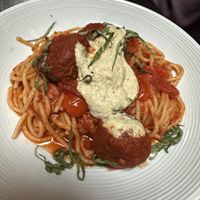 Added meatballs to the pomodoro  at Pura Vita in West Hollywood