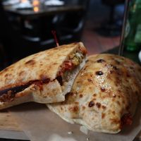 Eggplant parm sandwich   at Pura Vita in West Hollywood