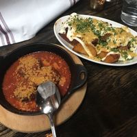 Garlic Parmigiano Potato Wedges & Polpettine at Pura Vita in West Hollywood