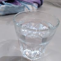 Glass of water (February 2026) at Medina in Aberystwyth