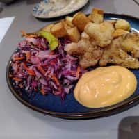 Cauliflower with gochujang sauce and slaw (February 2026) at Medina in Aberystwyth