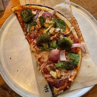Vegan pizza with chorizo  at Blaze Pizza in Marina