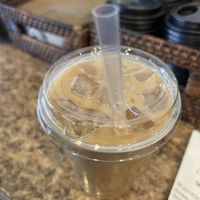 Delicious iced oat latte   at Great Bear Coffee in Los Gatos