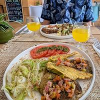 It looks like a small meal in the picture, but it was really filling! Great main course. at Happy Green Food in Saint-raphael