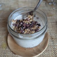 Cheesecake crude cacao café at Happy Green Food in Saint-raphael