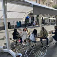 Outdoor seating at Castorino Amore Espresso in Salerno