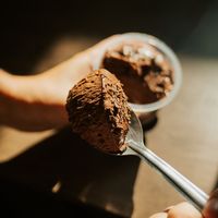 mousse chocolate vegano at Padaria Brasil in Pelotas
