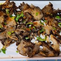 Setas a la plancha at Geltoki in Zarautz