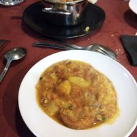 Vegan Patatas a la riojana at Geltoki in Zarautz