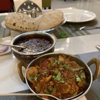 Kadai, dhal tadka and roti  at 3 Idiots The Veggie Hub in Pattaya