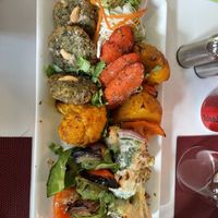 Kebab platter  at 3 Idiots The Veggie Hub in Pattaya