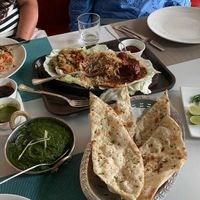 Palekk paneer with potato’s and a dish we can’t remember the name of  at 3 Idiots The Veggie Hub in Pattaya