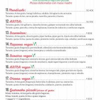 vegan pizzas at Artea in Zarautz