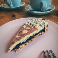 Cheesecake with white chocolate at Café Loyal in Siegburg