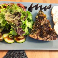 Vegan quiche at Café Loyal in Siegburg