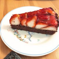 Cake with strawberry at Café Loyal in Siegburg