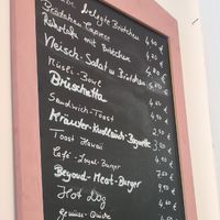 The menu at Café Loyal in Siegburg