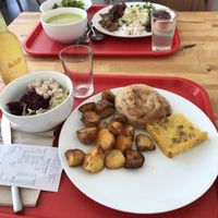 Soup, potatoes, burek, polenta, beans, salat... at Slovegija in Maribor