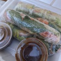 Tofu fresh rolls with peanut sauce!!! My favorite at Rice Paper Vietnamese Cuisine in High Point