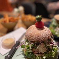 Glutenfree Vegan cheese burger! at Melone in Aarhus