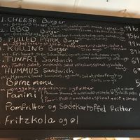 The menu  at Melone in Aarhus
