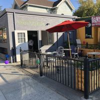 Small outdoor seating area / view from Oak at Main Squeeze in Alameda